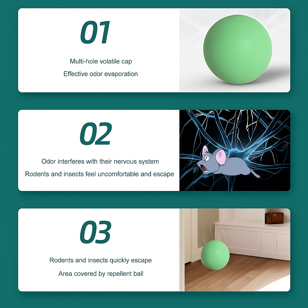Herbal Repellent Balls - Keep Mice & Bugs Out without Killing ( PACK OF 3 AT JUST 399 )